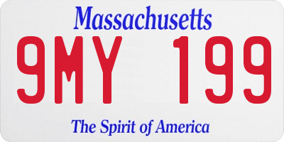 MA license plate 9MY199