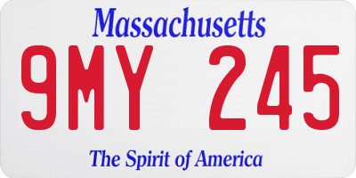 MA license plate 9MY245
