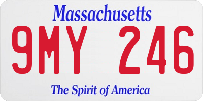 MA license plate 9MY246