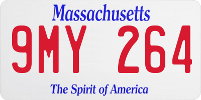 MA license plate 9MY264
