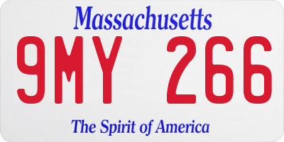 MA license plate 9MY266