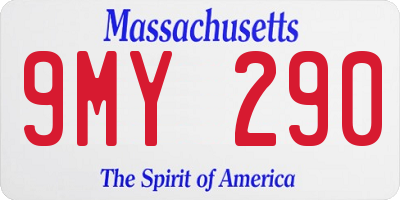 MA license plate 9MY290