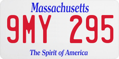 MA license plate 9MY295