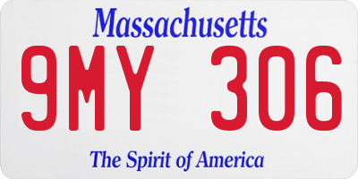 MA license plate 9MY306