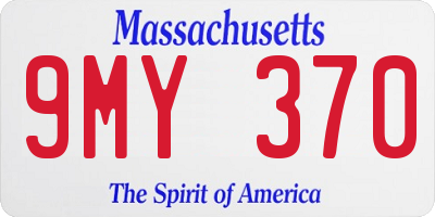 MA license plate 9MY370