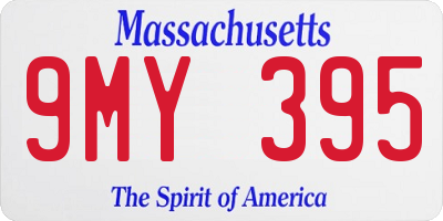 MA license plate 9MY395