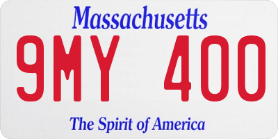 MA license plate 9MY400