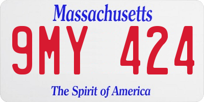 MA license plate 9MY424
