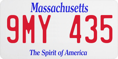 MA license plate 9MY435