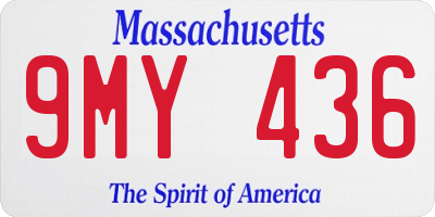 MA license plate 9MY436