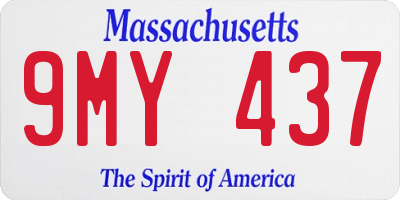 MA license plate 9MY437