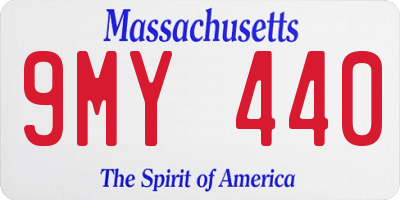 MA license plate 9MY440