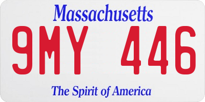 MA license plate 9MY446