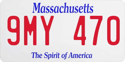 MA license plate 9MY470