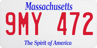MA license plate 9MY472