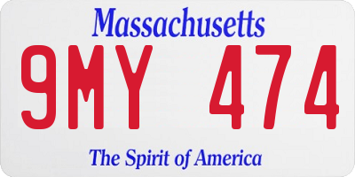 MA license plate 9MY474