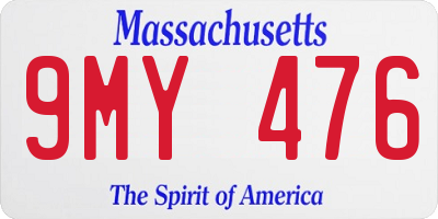 MA license plate 9MY476