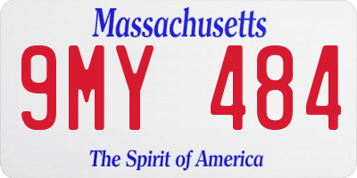 MA license plate 9MY484