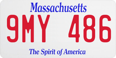 MA license plate 9MY486
