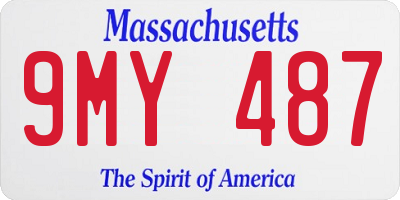 MA license plate 9MY487