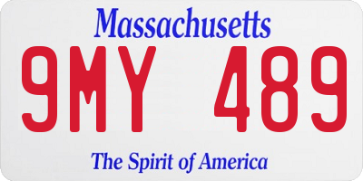 MA license plate 9MY489