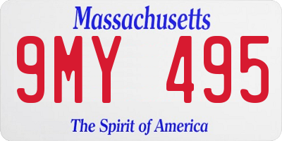 MA license plate 9MY495