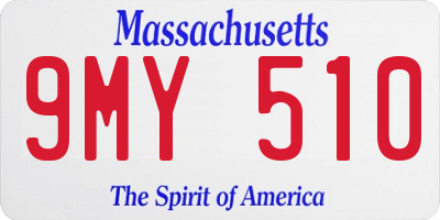 MA license plate 9MY510