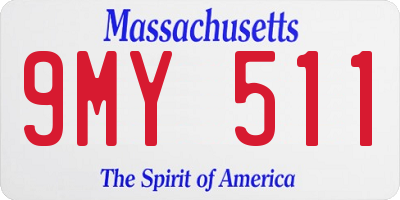 MA license plate 9MY511