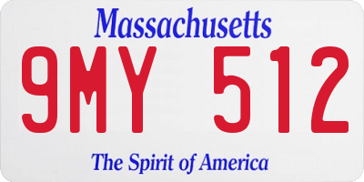 MA license plate 9MY512