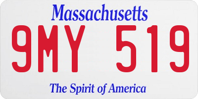 MA license plate 9MY519