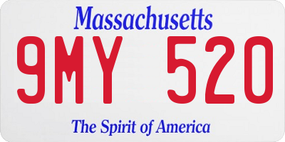 MA license plate 9MY520