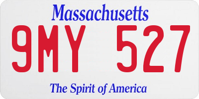 MA license plate 9MY527