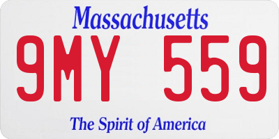 MA license plate 9MY559