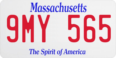 MA license plate 9MY565