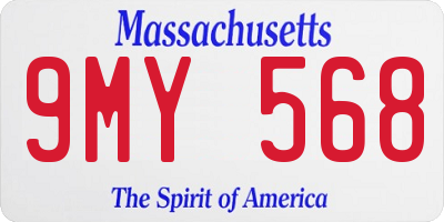 MA license plate 9MY568