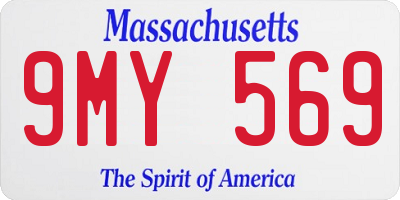 MA license plate 9MY569