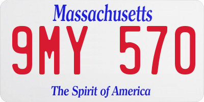 MA license plate 9MY570
