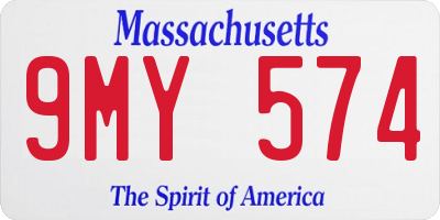 MA license plate 9MY574