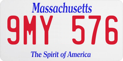 MA license plate 9MY576