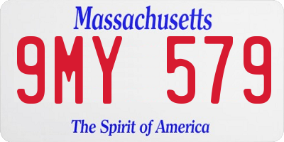 MA license plate 9MY579