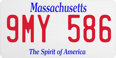 MA license plate 9MY586