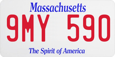 MA license plate 9MY590