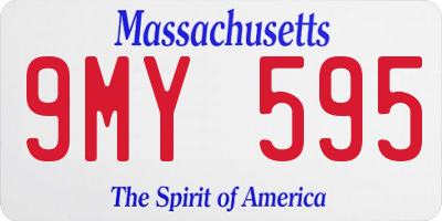 MA license plate 9MY595
