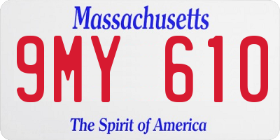 MA license plate 9MY610