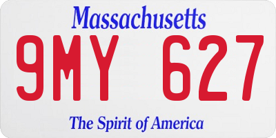 MA license plate 9MY627