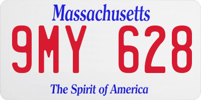 MA license plate 9MY628