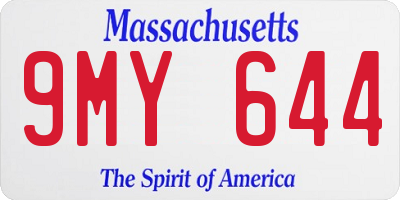 MA license plate 9MY644