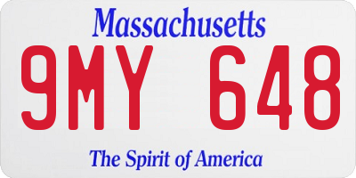 MA license plate 9MY648