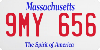 MA license plate 9MY656