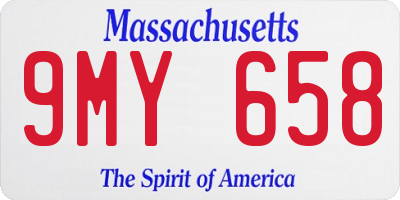 MA license plate 9MY658